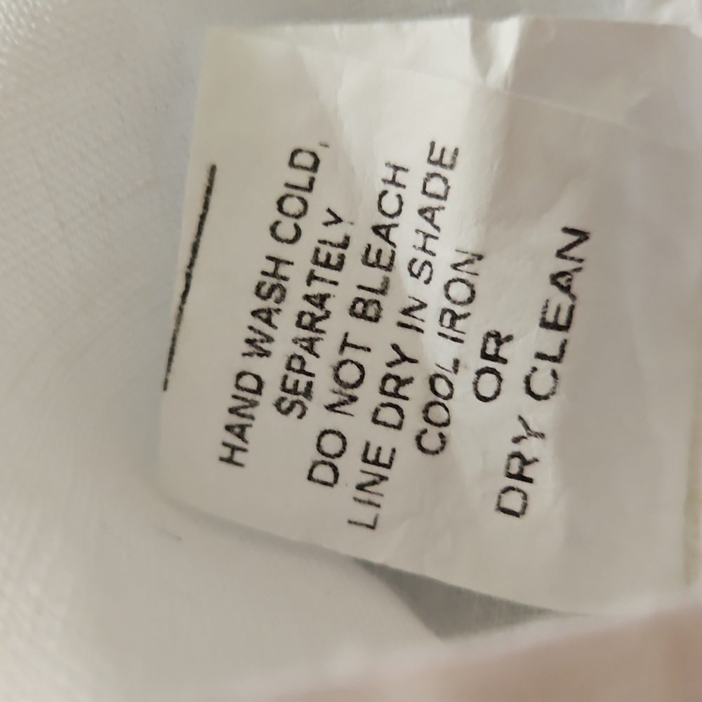 Marina Gigli White Linen Sleeveless Embroidered Blouse Size‎ Small - Picture 13 of 13